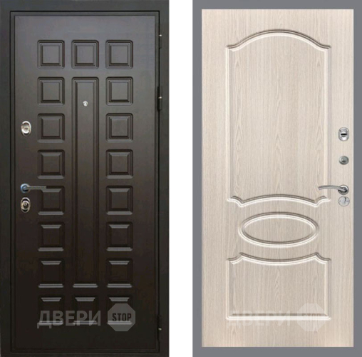 Входная металлическая Дверь Рекс (REX) Премиум 3к FL-128 Беленый дуб в Наро-Фоминске