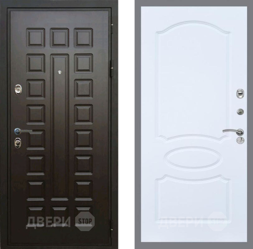 Входная металлическая Дверь Рекс (REX) Премиум 3к FL-128 Силк Сноу в Наро-Фоминске