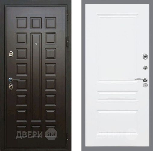 Входная металлическая Дверь Рекс (REX) Премиум 3к FL-243 Силк Сноу в Наро-Фоминске