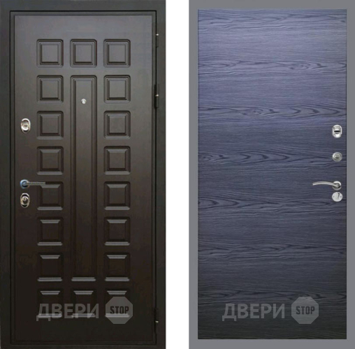 Входная металлическая Дверь Рекс (REX) Премиум 3к GL Дуб тангенальный черный в Наро-Фоминске