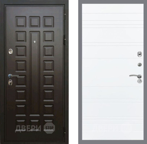 Входная металлическая Дверь Рекс (REX) Премиум 3к Line Силк Сноу в Наро-Фоминске