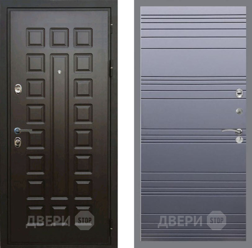 Входная металлическая Дверь Рекс (REX) Премиум 3к Line Силк титан в Наро-Фоминске