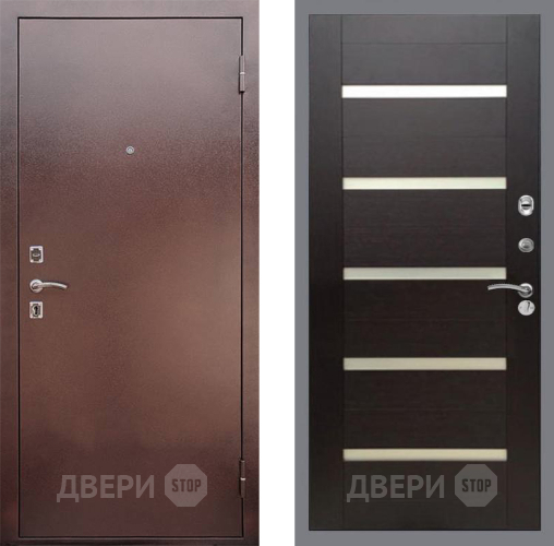Входная металлическая Дверь Рекс (REX) 1 СБ-14 стекло белое венге поперечный в Наро-Фоминске