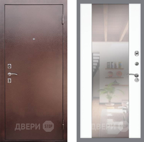Входная металлическая Дверь Рекс (REX) 1 СБ-16 Зеркало Силк Сноу в Наро-Фоминске