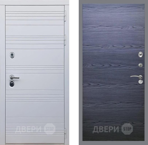 Входная металлическая Дверь Рекс (REX) 14 Силк Сноу GL Дуб тангенальный черный в Наро-Фоминске