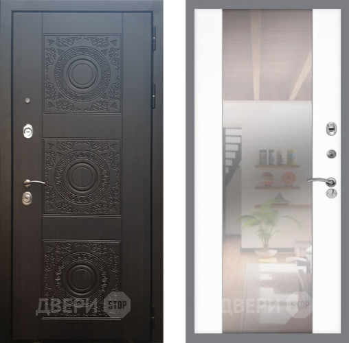 Входная металлическая Дверь Рекс (REX) 10 СБ-16 Зеркало Силк Сноу в Наро-Фоминске