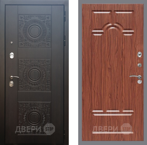 Входная металлическая Дверь Рекс (REX) 10 FL-58 орех тисненый в Наро-Фоминске