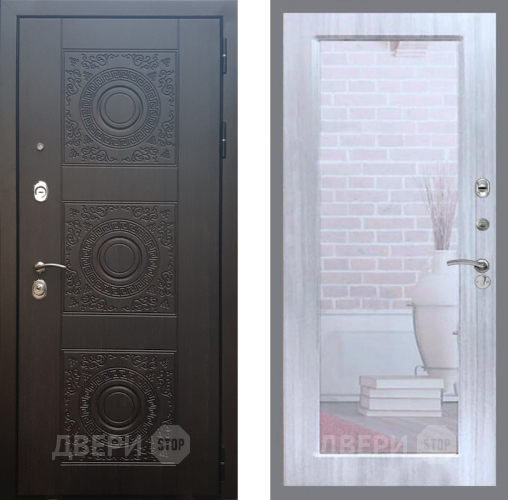 Входная металлическая Дверь Рекс (REX) 10 Зеркало Пастораль Сандал белый в Наро-Фоминске