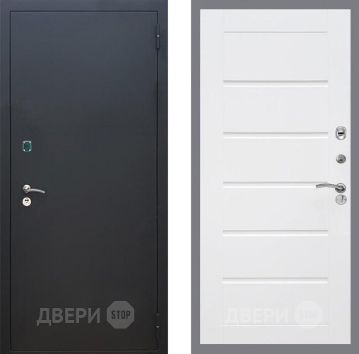 Входная металлическая Дверь Рекс (REX) 1A Черный Муар Сити Белый ясень в Наро-Фоминске
