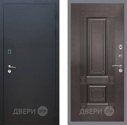 Входная металлическая Дверь Рекс (REX) 1A Черный Муар FL-2 Венге в Наро-Фоминске