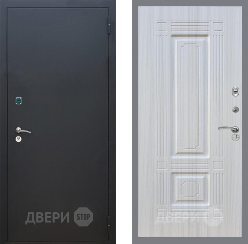 Входная металлическая Дверь Рекс (REX) 1A Черный Муар FL-2 Сандал белый в Наро-Фоминске