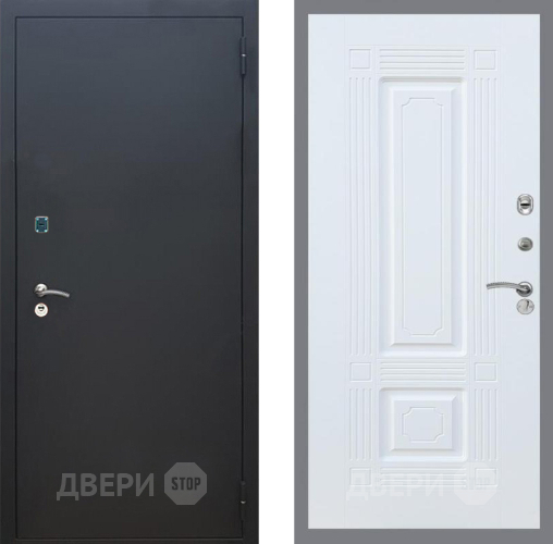 Входная металлическая Дверь Рекс (REX) 1A Черный Муар FL-2 Силк Сноу в Наро-Фоминске