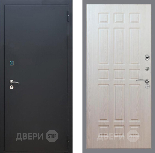 Дверь Рекс (REX) 1A Черный Муар FL-33 Беленый дуб в Наро-Фоминске
