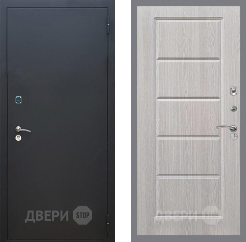 Дверь Рекс (REX) 1A Черный Муар FL-39 Беленый дуб в Наро-Фоминске
