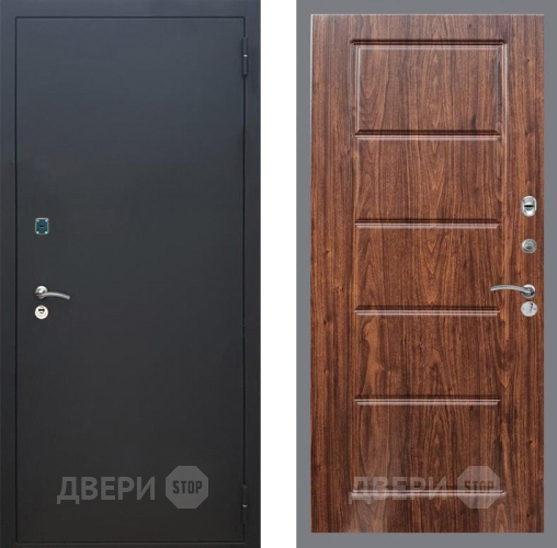 Входная металлическая Дверь Рекс (REX) 1A Черный Муар FL-39 орех тисненый в Наро-Фоминске