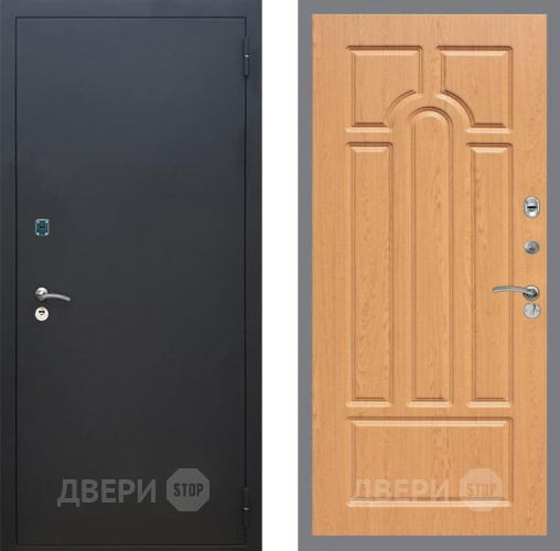 Входная металлическая Дверь Рекс (REX) 1A Черный Муар FL-58 Дуб в Наро-Фоминске