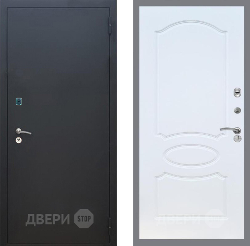 Дверь Рекс (REX) 1A Черный Муар FL-128 Белый ясень в Наро-Фоминске