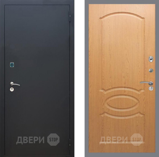 Входная металлическая Дверь Рекс (REX) 1A Черный Муар FL-128 Дуб в Наро-Фоминске