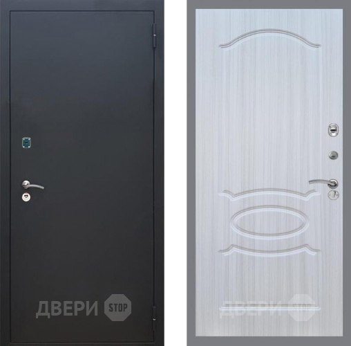 Входная металлическая Дверь Рекс (REX) 1A Черный Муар FL-128 Сандал белый в Наро-Фоминске