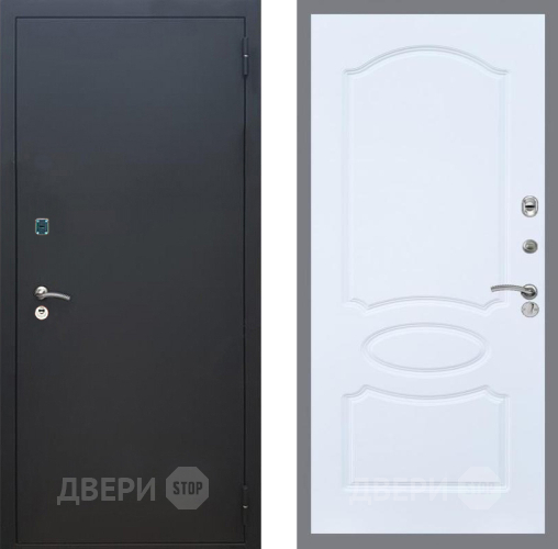 Входная металлическая Дверь Рекс (REX) 1A Черный Муар FL-128 Силк Сноу в Наро-Фоминске