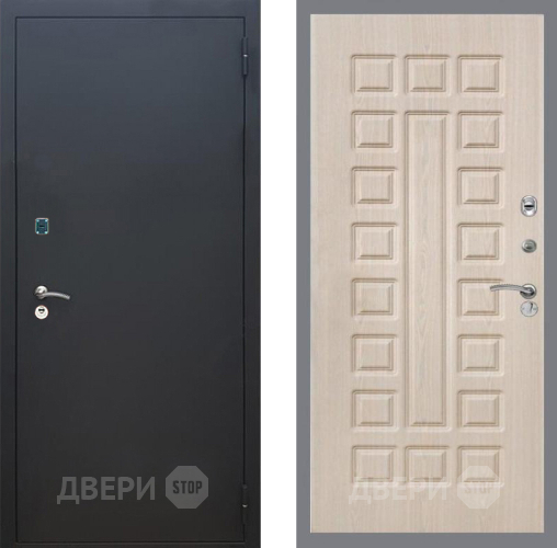 Дверь Рекс (REX) 1A Черный Муар FL-183 Беленый дуб в Наро-Фоминске