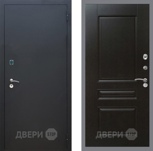 Входная металлическая Дверь Рекс (REX) 1A Черный Муар FL-243 Венге в Наро-Фоминске