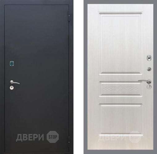 Входная металлическая Дверь Рекс (REX) 1A Черный Муар FL-243 Лиственница беж в Наро-Фоминске