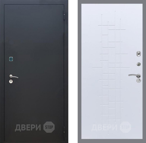 Дверь Рекс (REX) 1A Черный Муар FL-289 Белый ясень в Наро-Фоминске