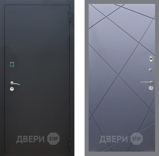 Входная металлическая Дверь Рекс (REX) 1A Черный Муар FL-291 Силк титан в Наро-Фоминске