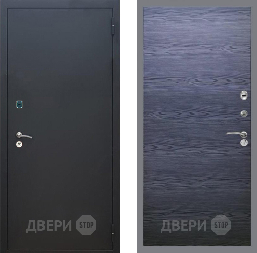 Входная металлическая Дверь Рекс (REX) 1A Черный Муар GL Дуб тангенальный черный в Наро-Фоминске