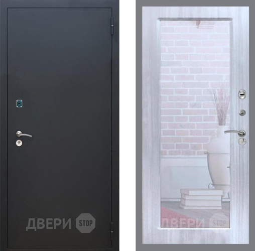 Дверь Рекс (REX) 1A Черный Муар Зеркало Пастораль Сандал белый в Наро-Фоминске