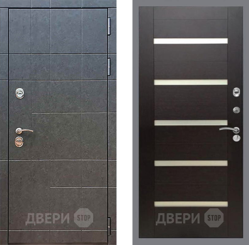 Входная металлическая Дверь Рекс (REX) 21 СБ-14 стекло белое венге поперечный в Наро-Фоминске