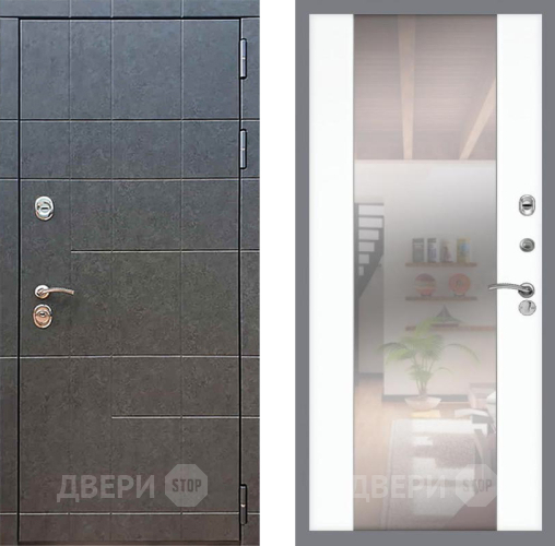 Входная металлическая Дверь Рекс (REX) 21 СБ-16 Зеркало Силк Сноу в Наро-Фоминске