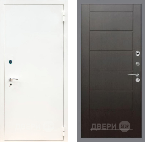 Входная металлическая Дверь Рекс (REX) 1А Белая шагрень Сити Венге в Наро-Фоминске
