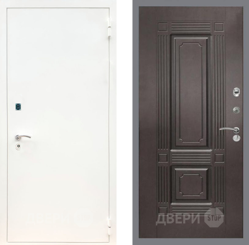 Входная металлическая Дверь Рекс (REX) 1А Белая шагрень FL-2 Венге в Наро-Фоминске