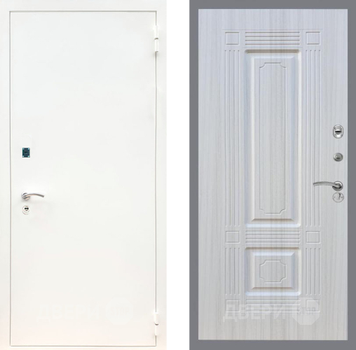 Входная металлическая Дверь Рекс (REX) 1А Белая шагрень FL-2 Сандал белый в Наро-Фоминске