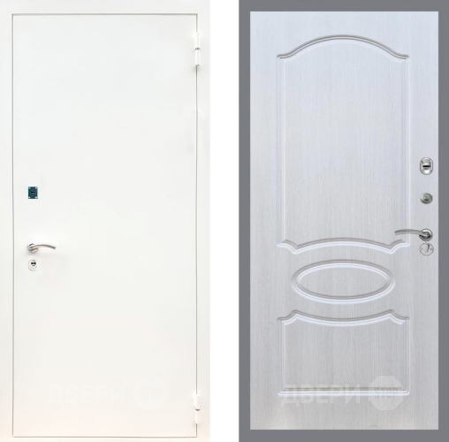 Входная металлическая Дверь Рекс (REX) 1А Белая шагрень FL-128 Лиственница беж в Наро-Фоминске