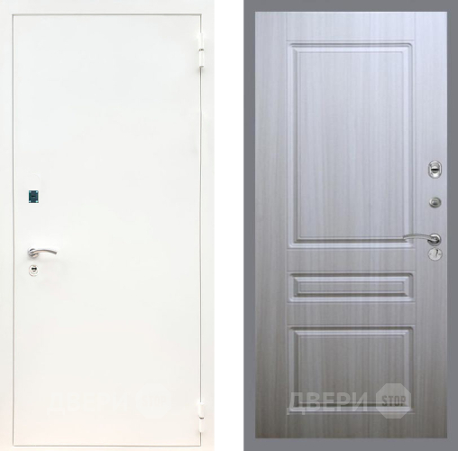 Входная металлическая Дверь Рекс (REX) 1А Белая шагрень FL-243 Сандал белый в Наро-Фоминске