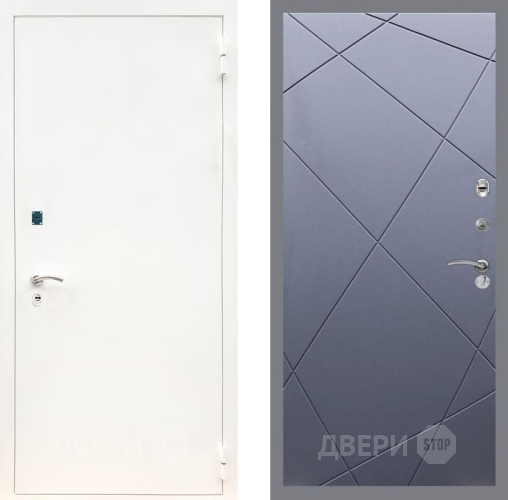 Входная металлическая Дверь Рекс (REX) 1А Белая шагрень FL-291 Силк титан в Наро-Фоминске