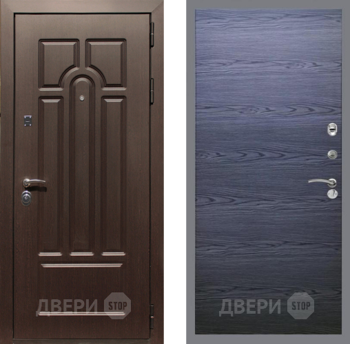 Входная металлическая Дверь Рекс (REX) Эврика GL Дуб тангенальный черный в Наро-Фоминске