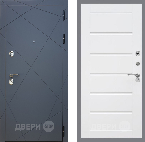 Дверь Рекс (REX) 13 Силк Титан Сити Белый ясень в Наро-Фоминске