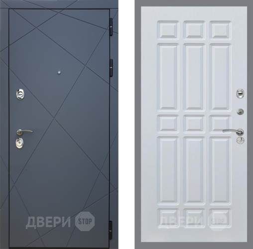 Входная металлическая Дверь Рекс (REX) 13 Силк Титан FL-33 Белый ясень в Наро-Фоминске