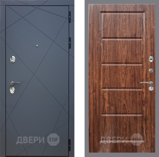 Входная металлическая Дверь Рекс (REX) 13 Силк Титан FL-39 орех тисненый в Наро-Фоминске