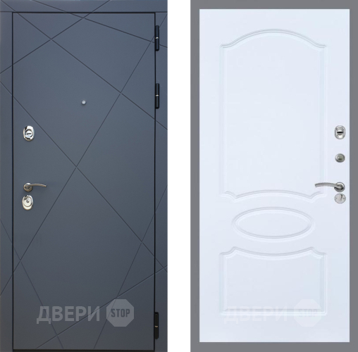 Входная металлическая Дверь Рекс (REX) 13 Силк Титан FL-128 Силк Сноу в Наро-Фоминске