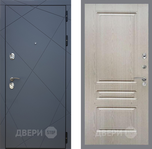 Входная металлическая Дверь Рекс (REX) 13 Силк Титан FL-243 Беленый дуб в Наро-Фоминске
