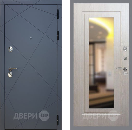 Входная металлическая Дверь Рекс (REX) 13 Силк Титан FLZ-120 Беленый дуб в Наро-Фоминске