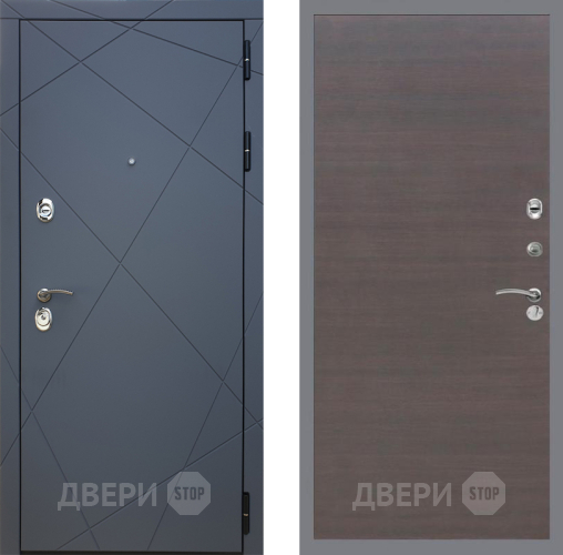 Входная металлическая Дверь Рекс (REX) 13 Силк Титан GL венге поперечный в Наро-Фоминске