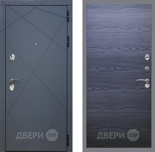 Входная металлическая Дверь Рекс (REX) 13 Силк Титан GL Дуб тангенальный черный в Наро-Фоминске