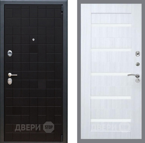 Входная металлическая Дверь Рекс (REX) 12 СБ-14 стекло белое Сандал белый в Наро-Фоминске