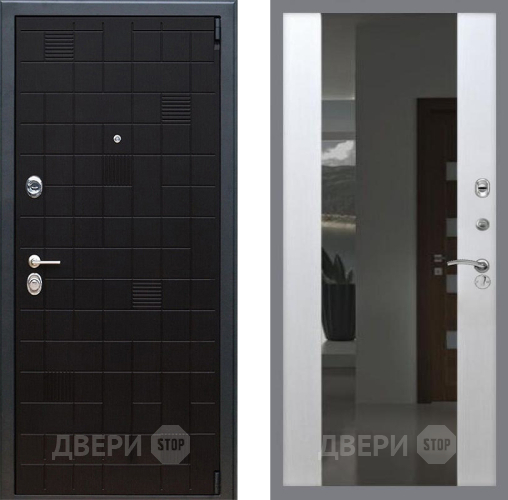 Входная металлическая Дверь Рекс (REX) 12 СБ-16 Зеркало Белый ясень в Наро-Фоминске